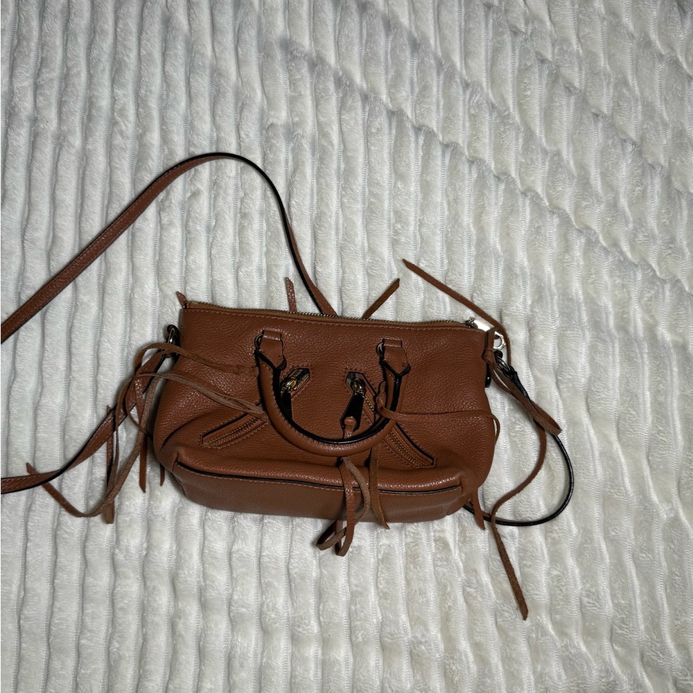 Rebecca Minkoff Brown Crossbody Bag with Leather Finish